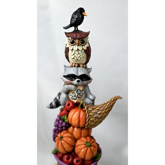Jim Shore Thankful Hearts & Harvest Blessings Stacked Figurine 4047828 - Picture 4 of 10
